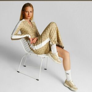 Puma Luxe Couture Sport T7 Wrap Top Dress Sz L